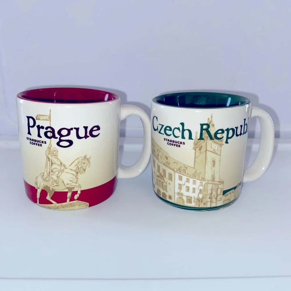 STARBUCKS 3oz DEMITASSE GLOBAL ICON‎ CITY DEMI MINI MUG Prague Czech Republic